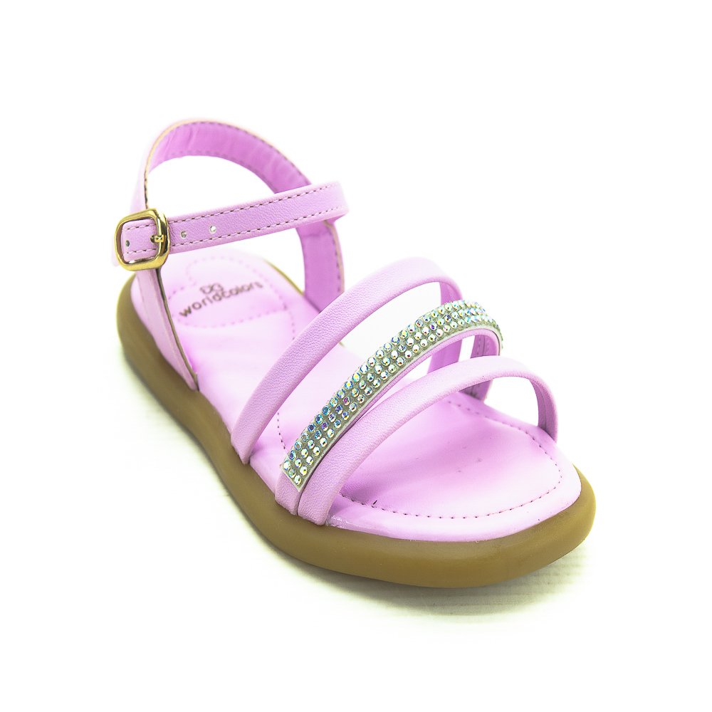 Sandália Infantil Menina World Colors 349.003 - Rosa Rosa 2