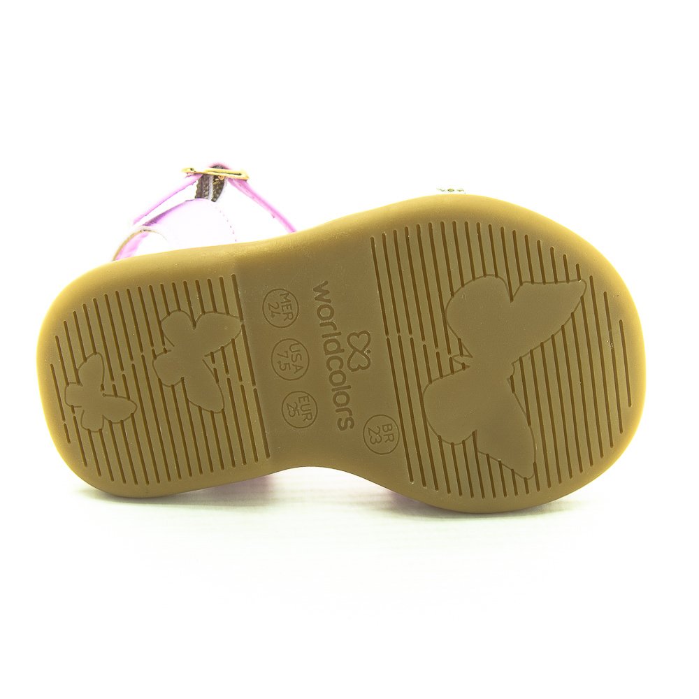 Sandália Infantil Menina World Colors 349.003 - Rosa Rosa 4