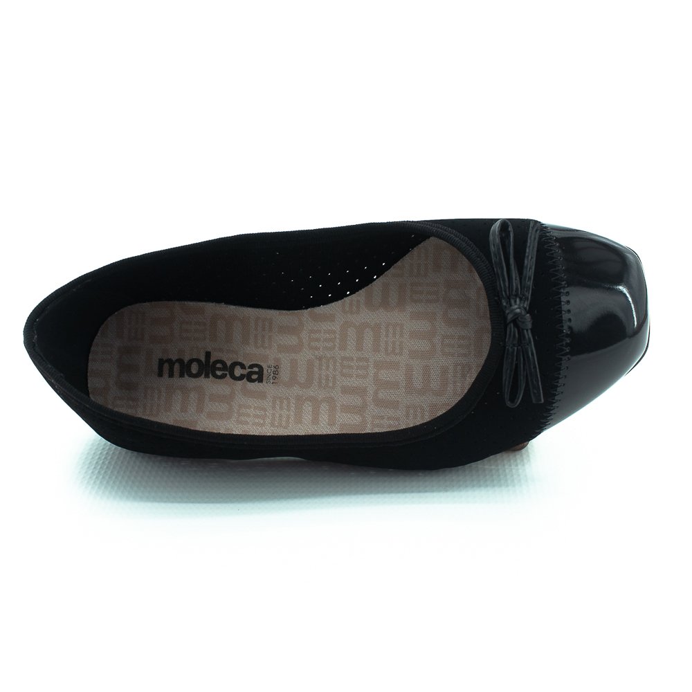 Sapatilha Feminina Moleca 5726.115 - Preto Preto 5