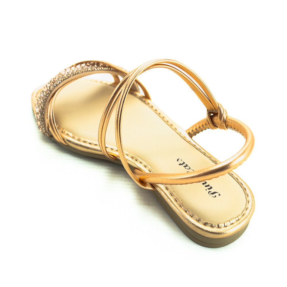 Sandália Infantil Menina Pink Cats V4821 - Ouro Rosado Dourado 3