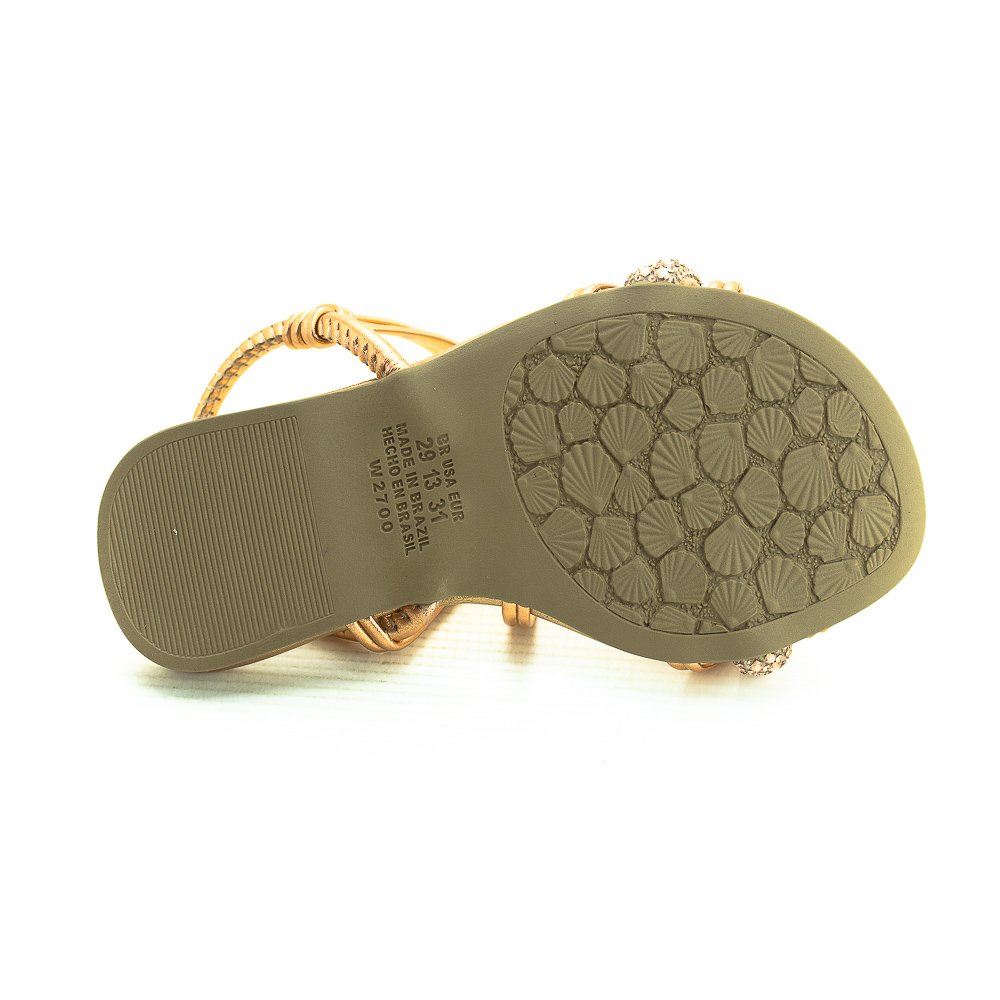 Sandália Infantil Menina Pink Cats V4821 - Ouro Rosado Dourado 4