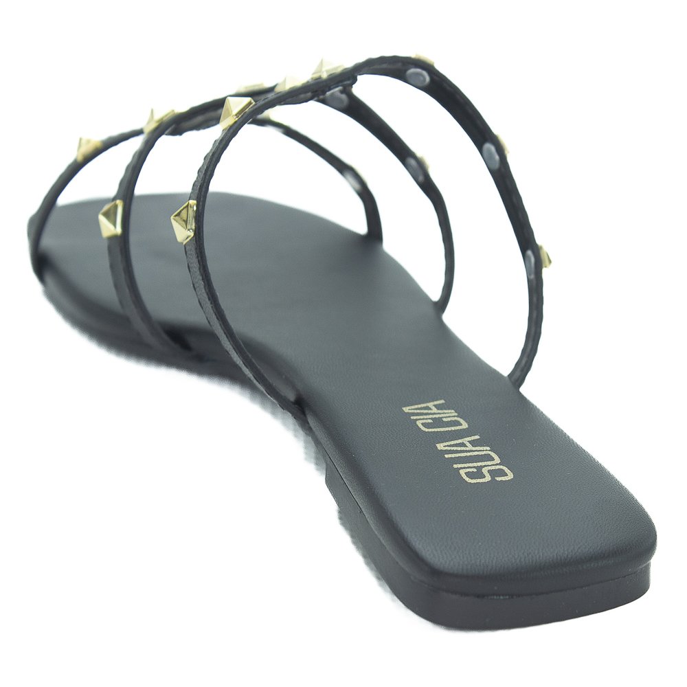 Rasteira Feminina Sua Cia 8230.16134 - Preto Preto 3