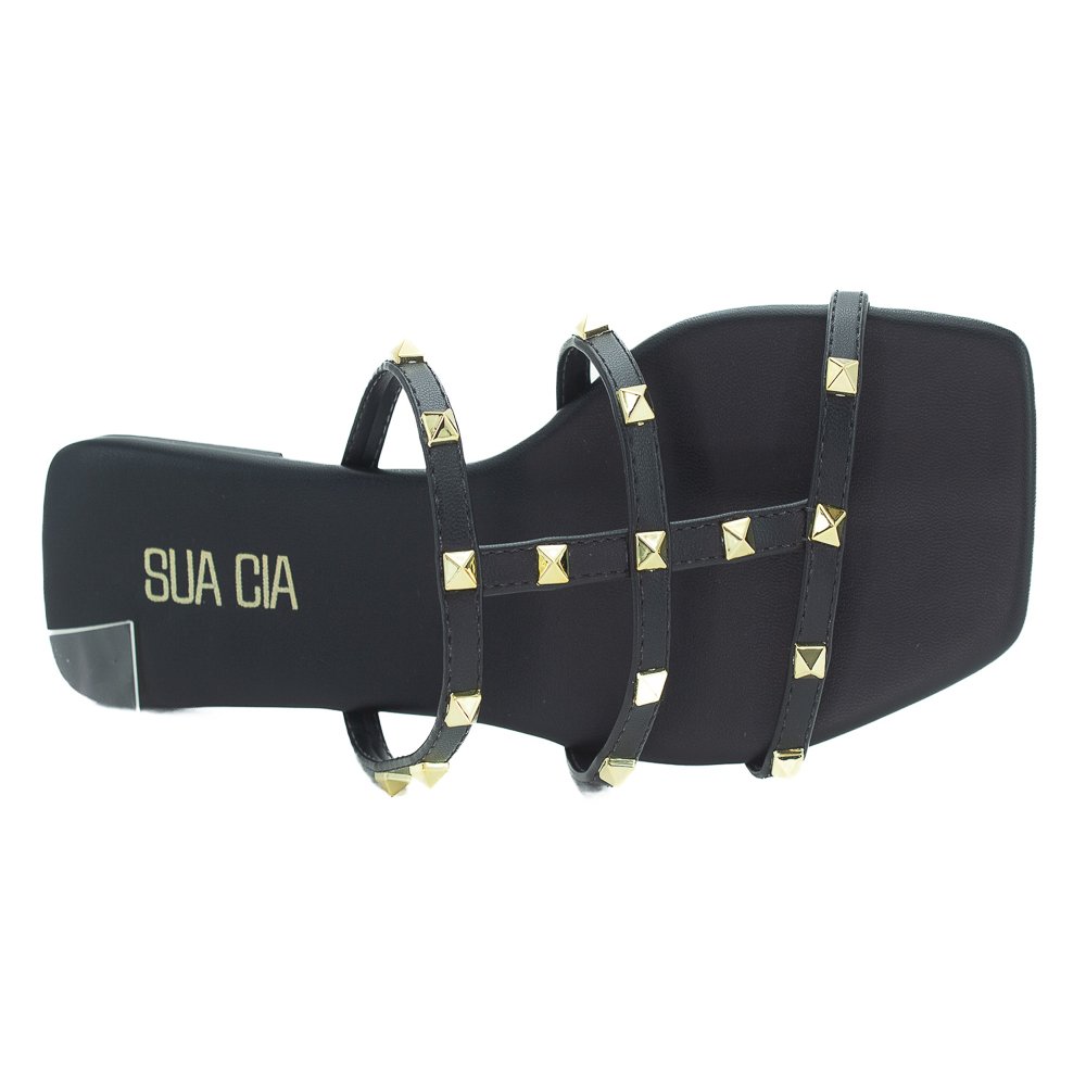 Rasteira Feminina Sua Cia 8230.16134 - Preto Preto 5