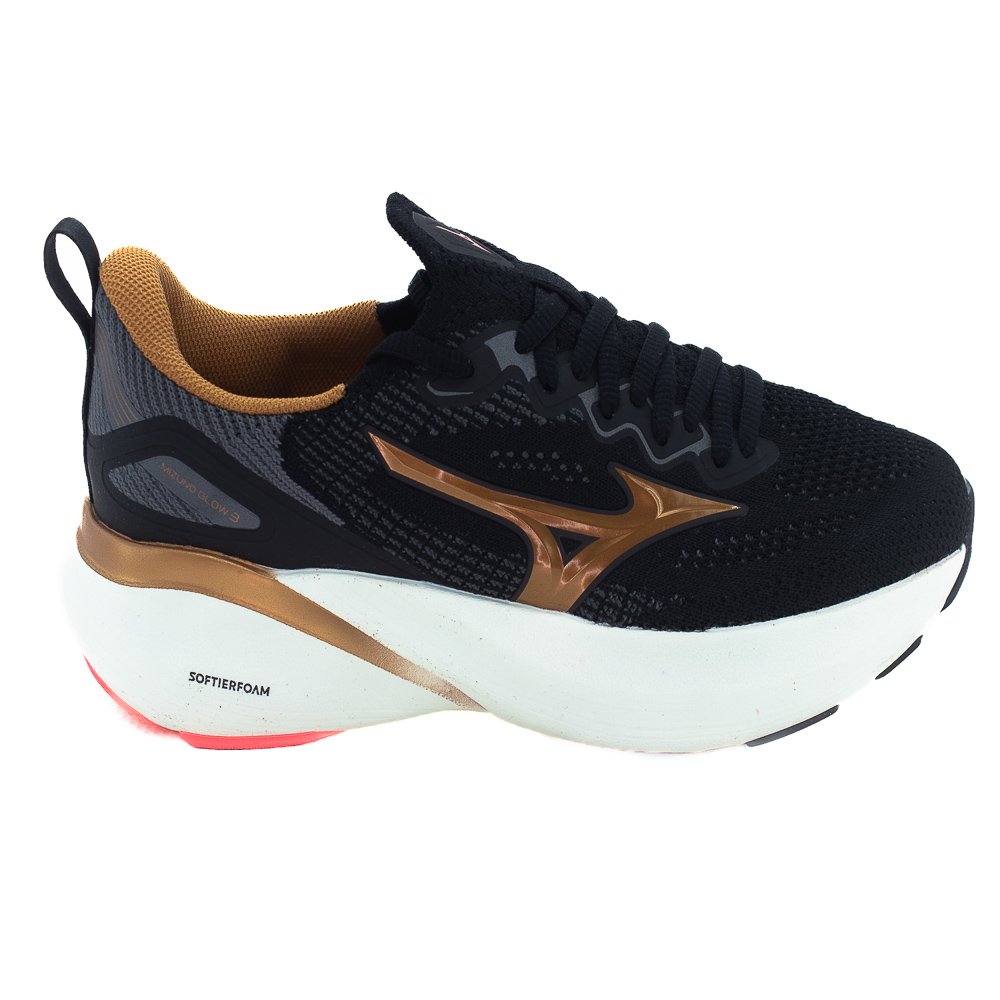 Tênis Feminino Mizuno Glow 3 - Preto