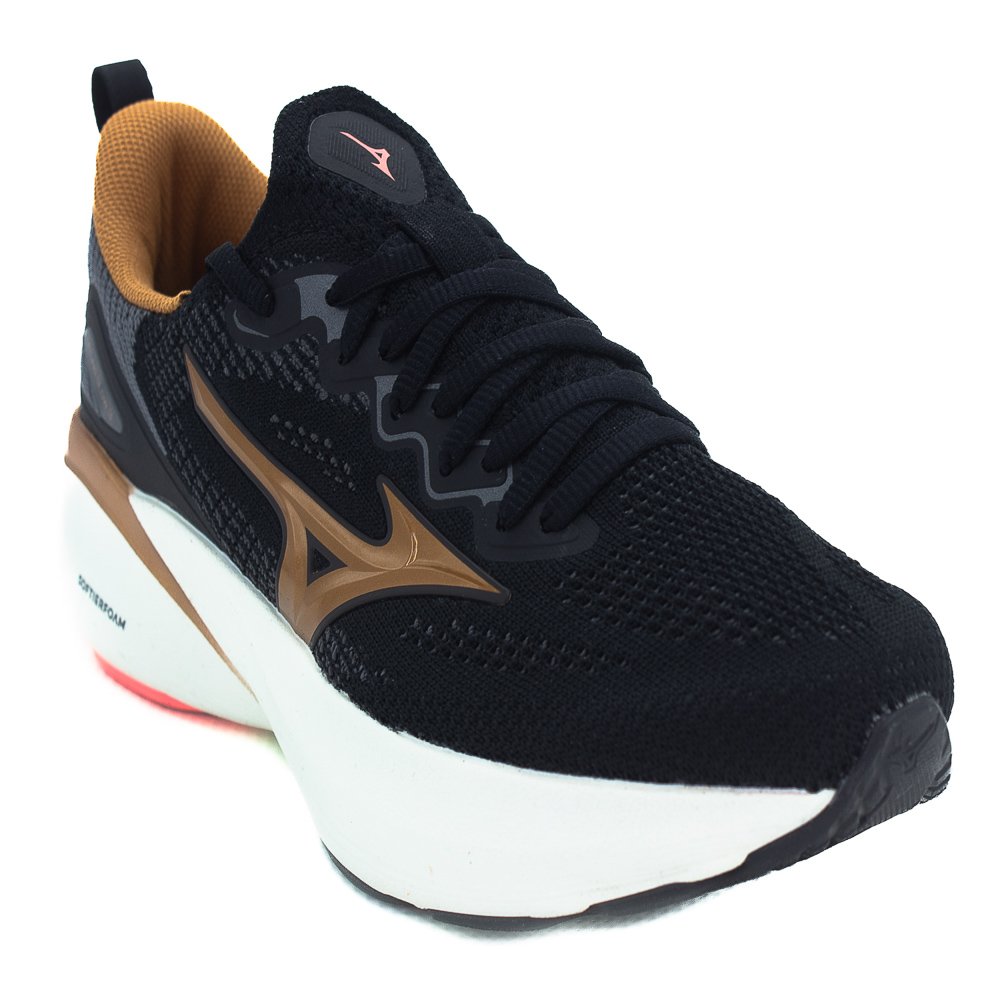 Tênis Feminino Mizuno Glow 3 - Preto Preto 2