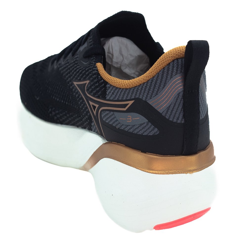 Tênis Feminino Mizuno Glow 3 - Preto Preto 3
