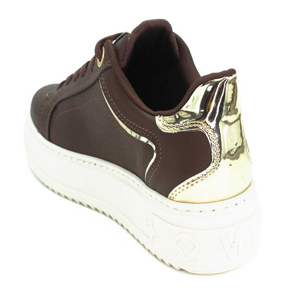 Tênis Feminino Via Marte 055-020-03 - Marrom Marrom 4