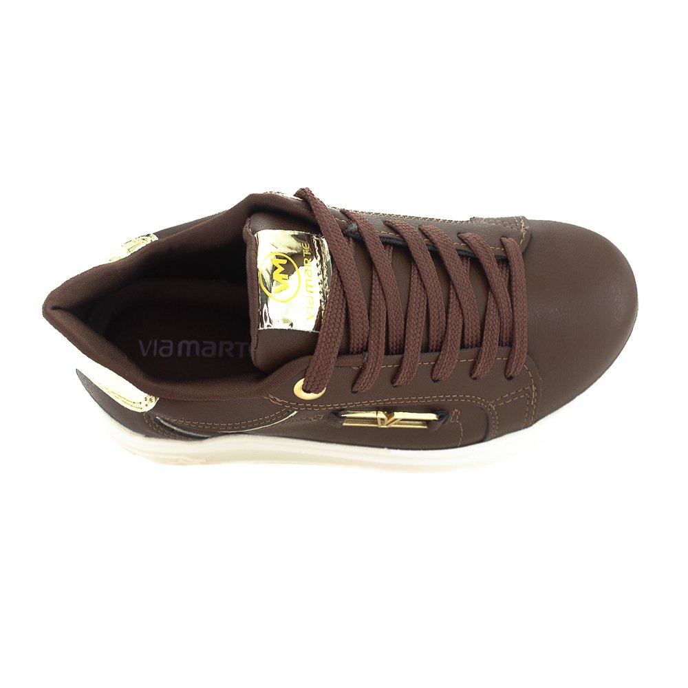 Tênis Feminino Via Marte 055-020-03 - Marrom Marrom 5