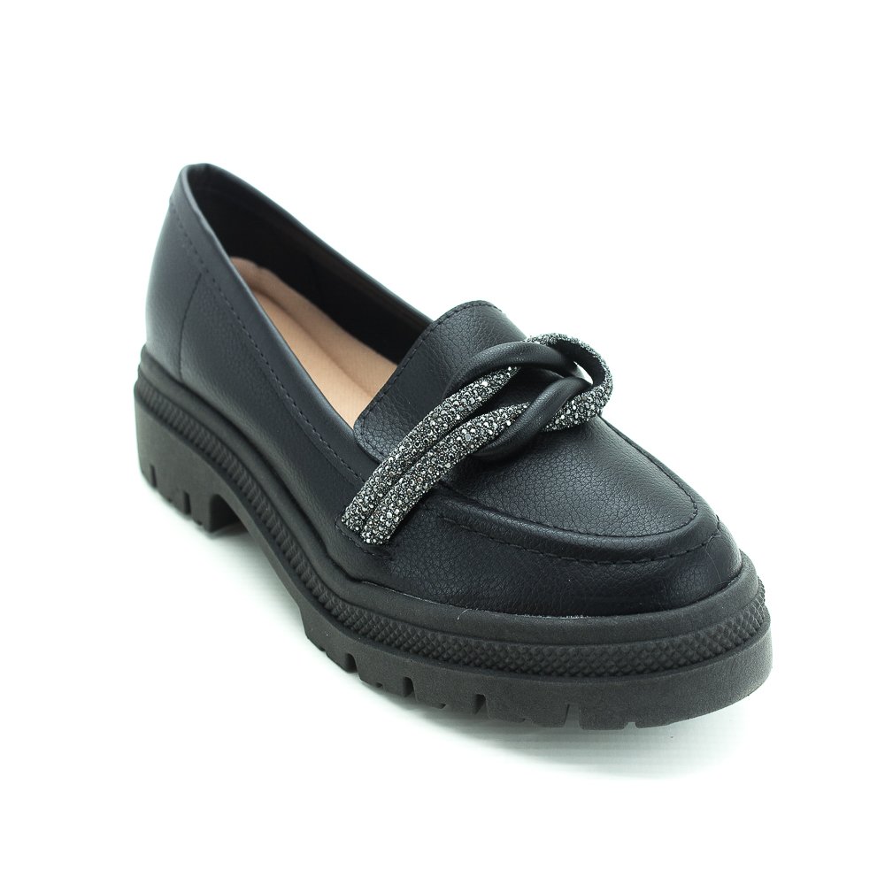 Mocassim Feminino Moleca 5775.107 - Preto Preto 2