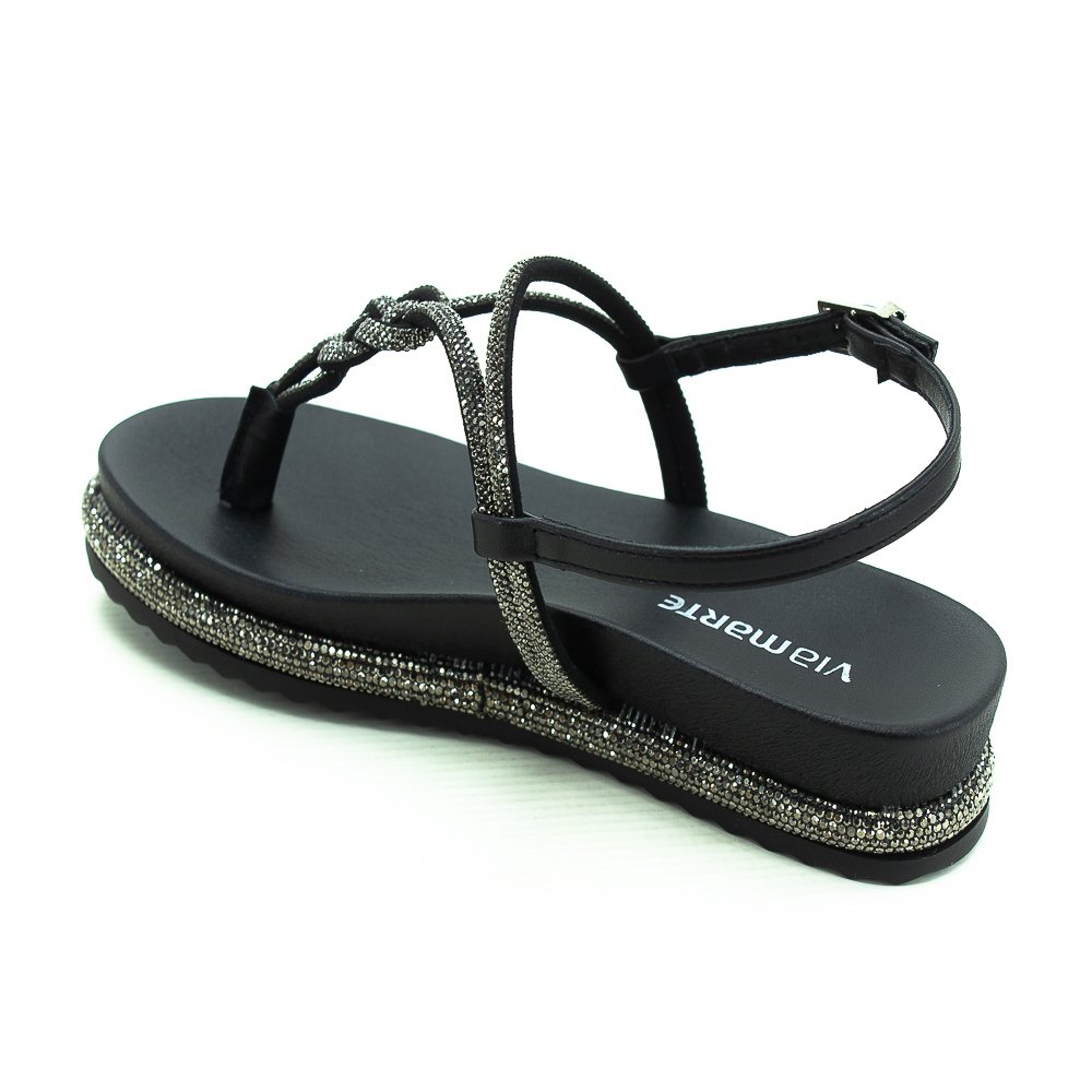 Sandália Feminina Via Marte 101-005-02 - Preto Preto 2