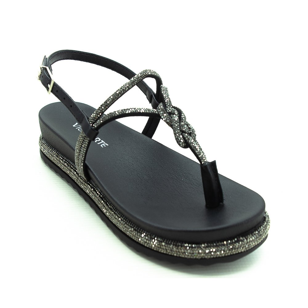 Sandália Feminina Via Marte 101-005-02 - Preto Preto 3