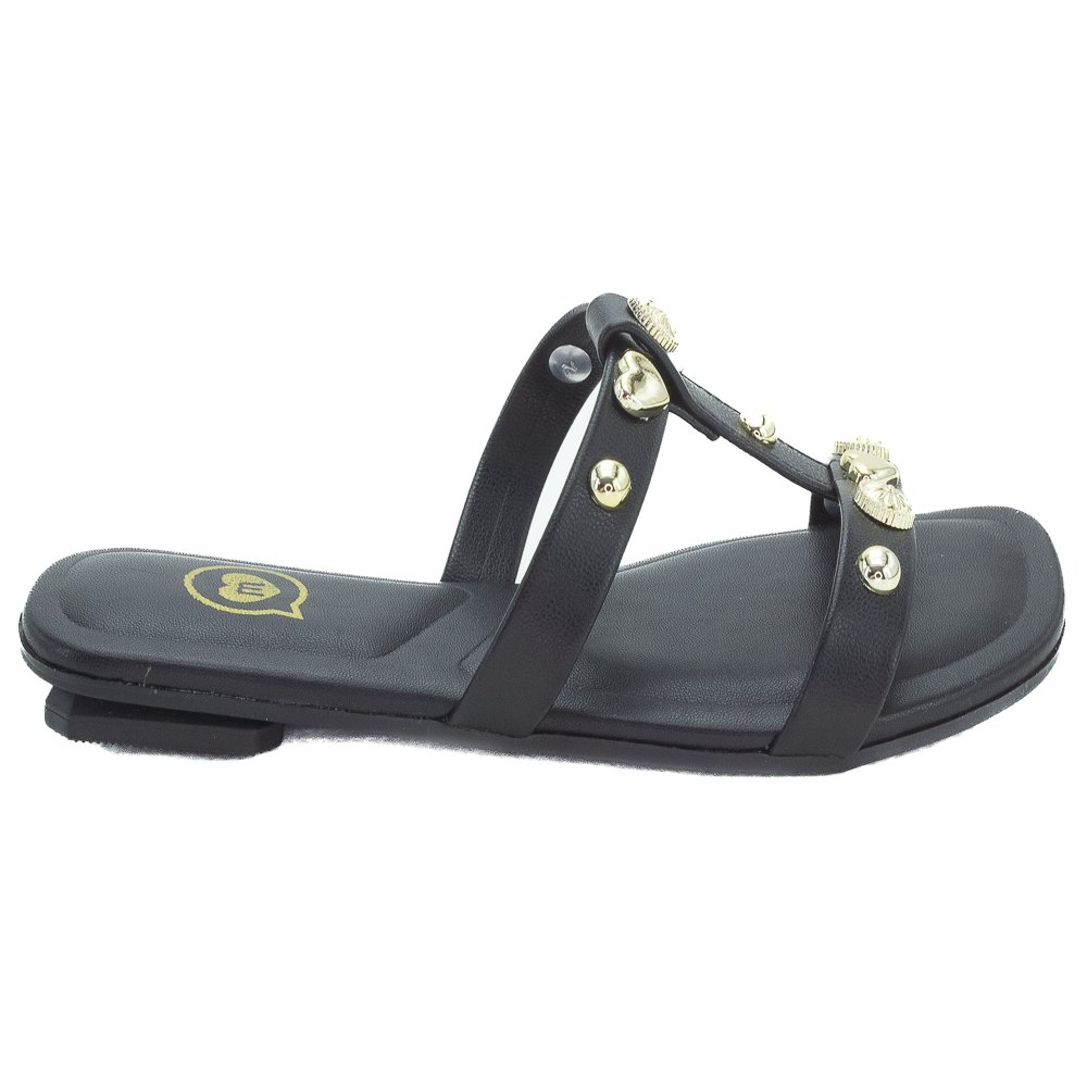 Rasteira Infantil Menina Molekinha 2354.121 - Preto