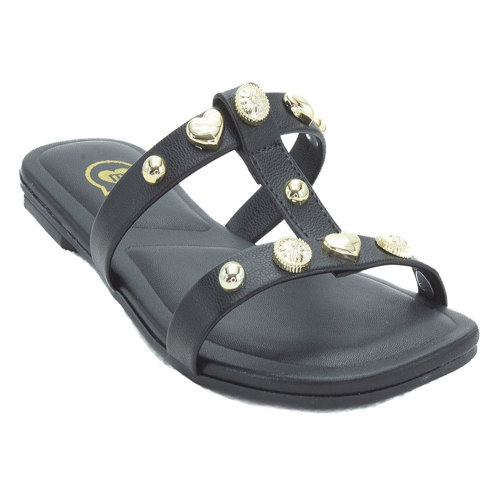 Rasteira Infantil Menina Molekinha 2354.121 - Preto Preto 2