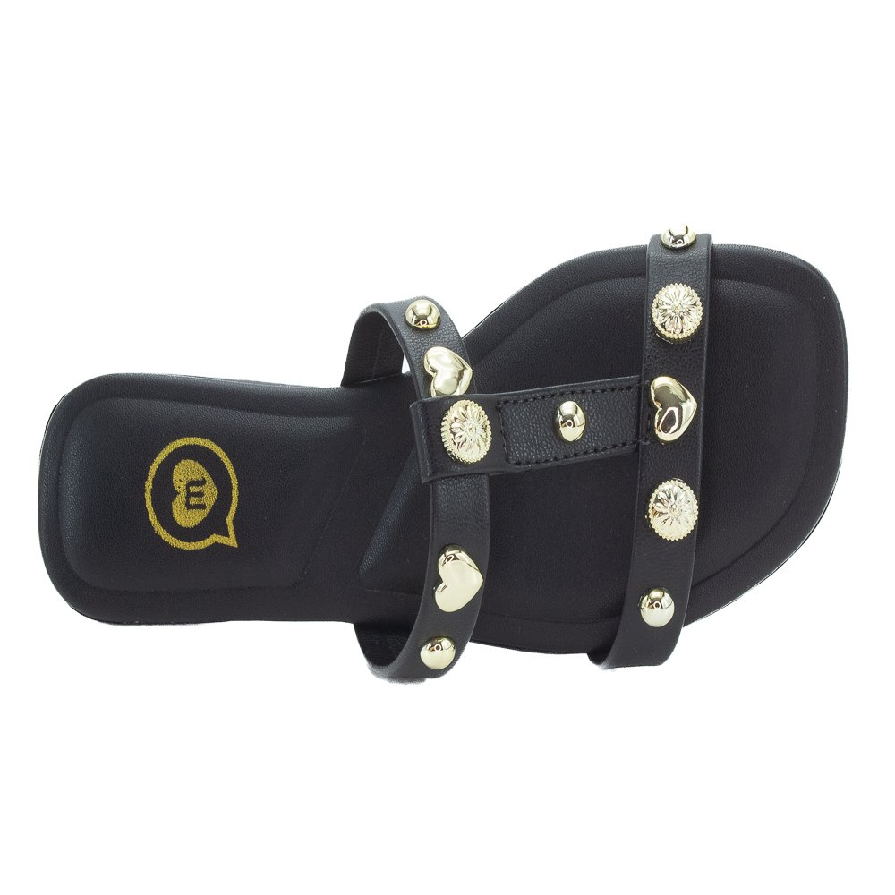 Rasteira Infantil Menina Molekinha 2354.121 - Preto Preto 5