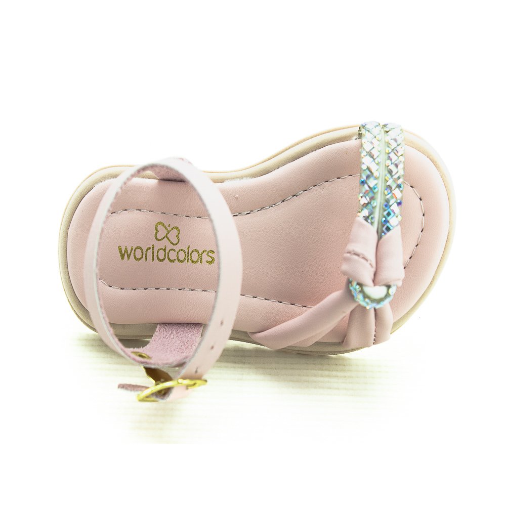 Sandália Infantil Menina Worldcolors 359.003 - Rosa Rosa 5