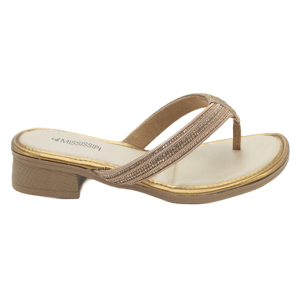 Tamanco Feminino Mississipi ME131 - Dourado
