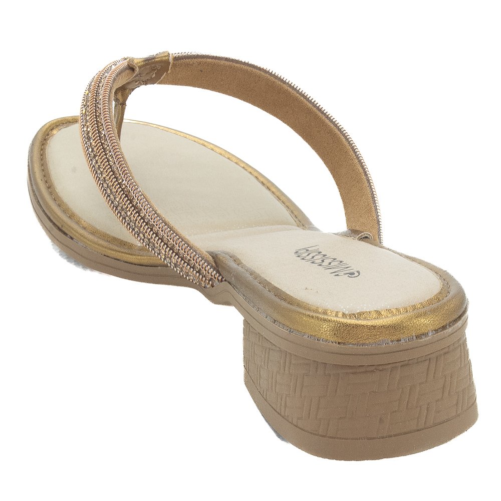 Tamanco Feminino Mississipi ME131 - Dourado Dourado 3