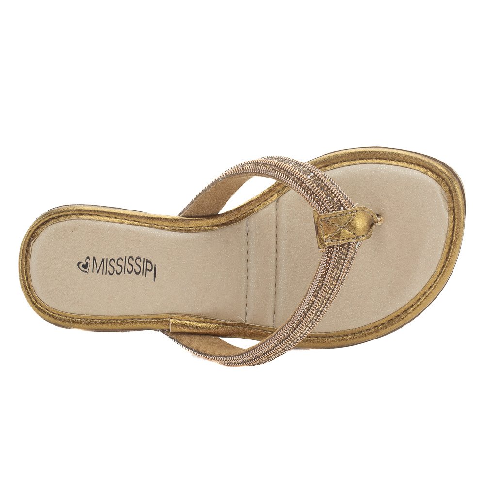 Tamanco Feminino Mississipi ME131 - Dourado Dourado 5