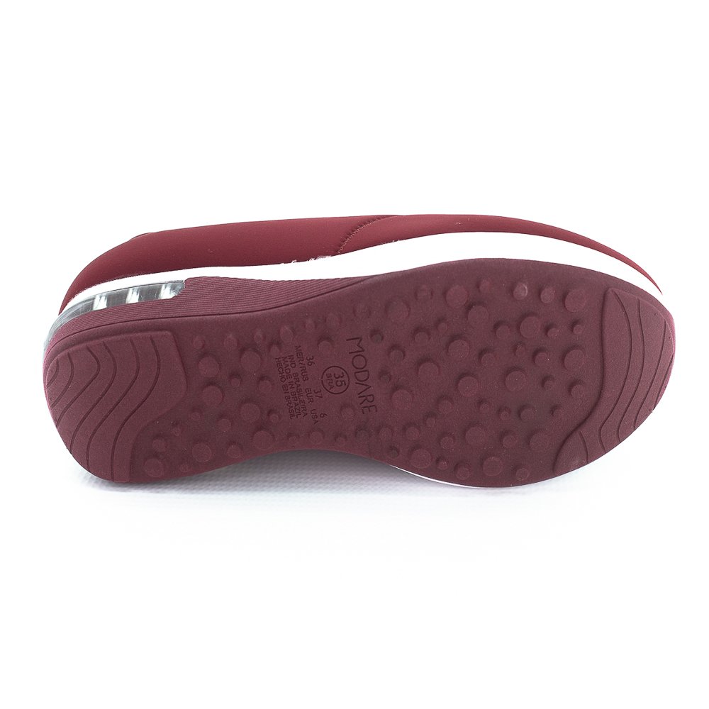 Tênis Feminino Modare 7320.239 - Vinho Vermelho 4
