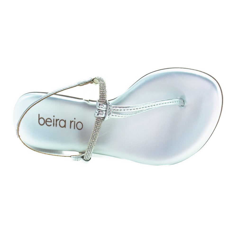 Sandália Feminina Beira Rio 8384.769 - Prata Prata 5