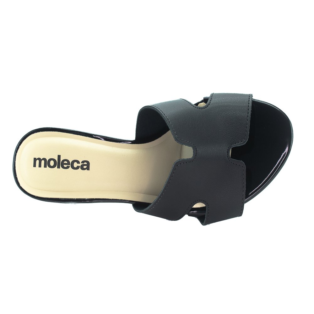 Tamanco Feminino Moleca 5259.875 - Preto Preto 5