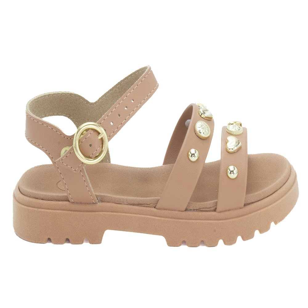 Sandália Infantil Menina Molekinha 2344.142 - Nude