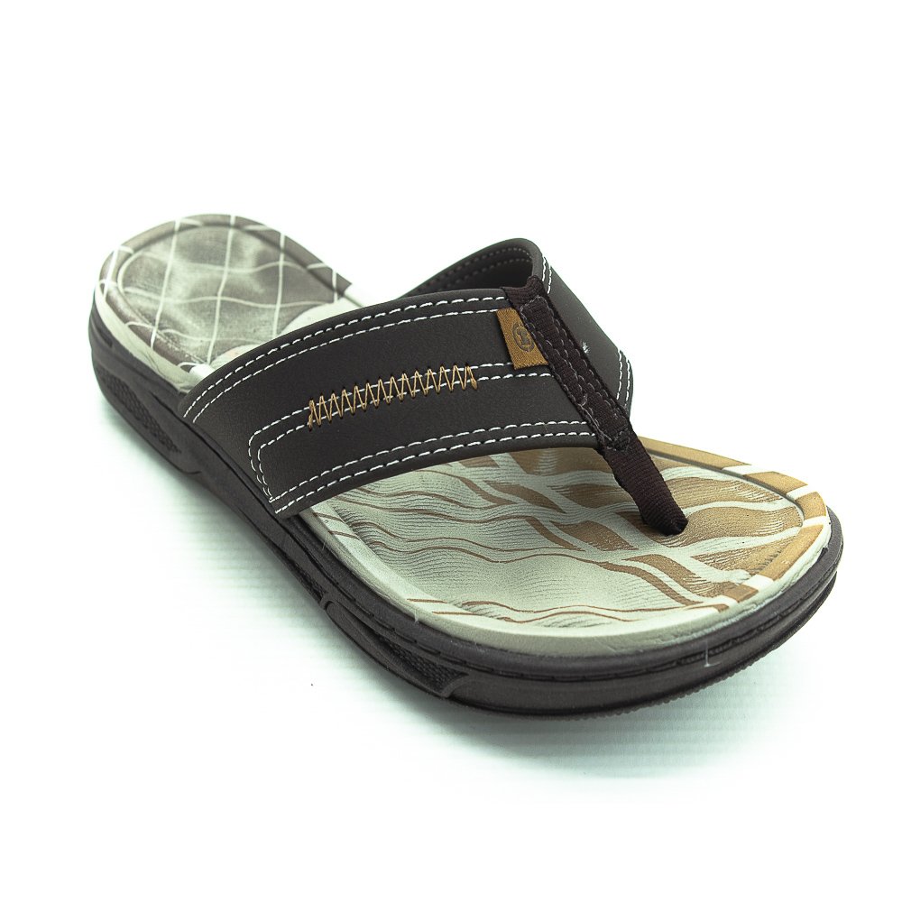 Chinelo Infantil Menino Molekinho 2402.442 - Marrom Marrom 2