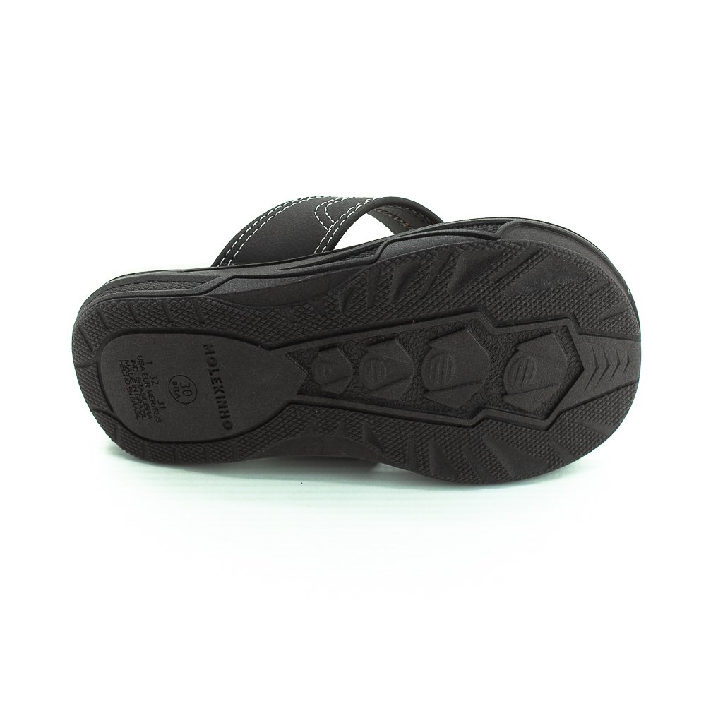 Chinelo Infantil Menino Molekinho 2402.442 - Marrom Marrom 4