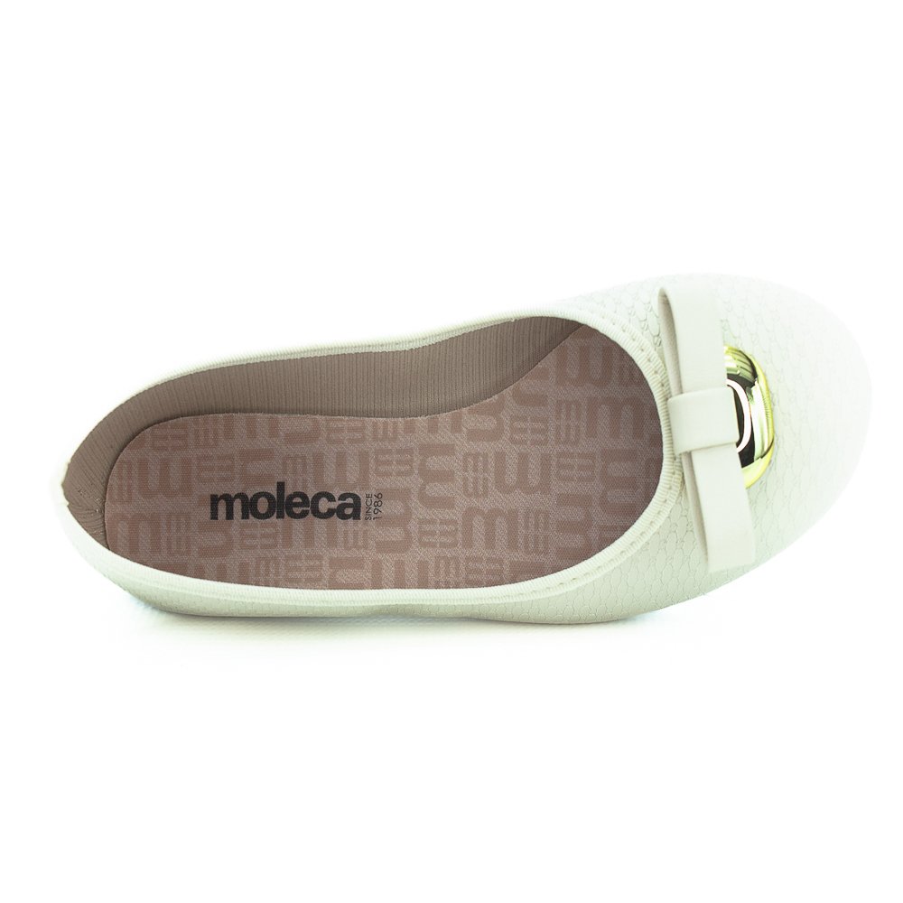 Sapatilha Feminina Moleca 5726.142 - Branco Branco 5