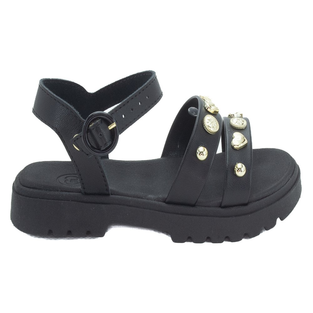 Sandália Infantil Menina Molekinha 2344.142 - Preto