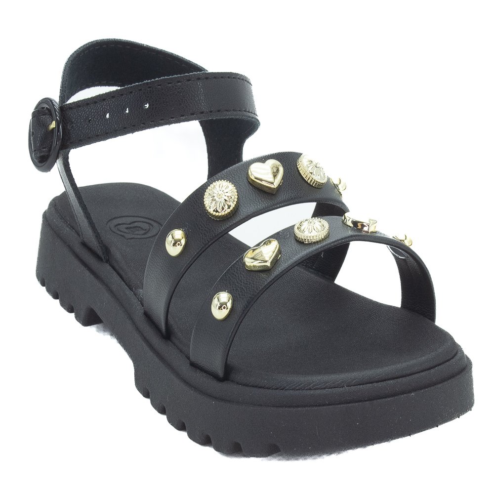 Sandália Infantil Menina Molekinha 2344.142 - Preto Preto 2