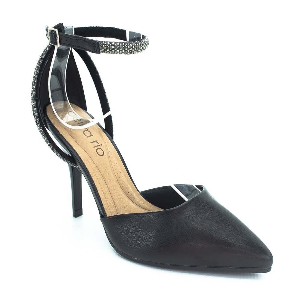 Scarpin Feminino Beira Rio 4122.1490 - Preto Preto 2