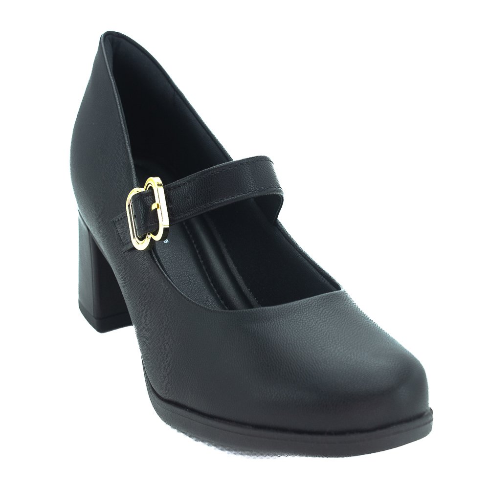 Sapato Feminino Piccadilly 654063-5 - Preto Preto 2