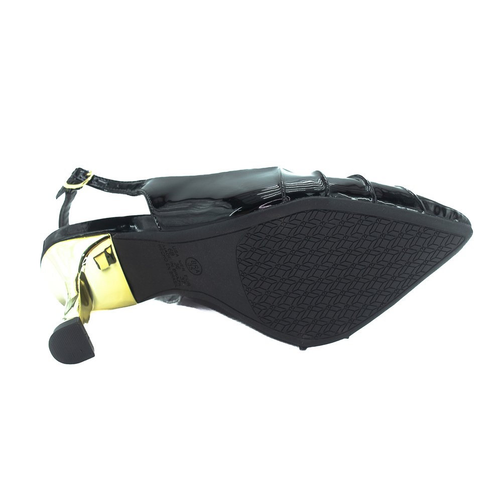 Scarpin Feminino Mariotta Slingback 20821.01 - Preto Preto 4