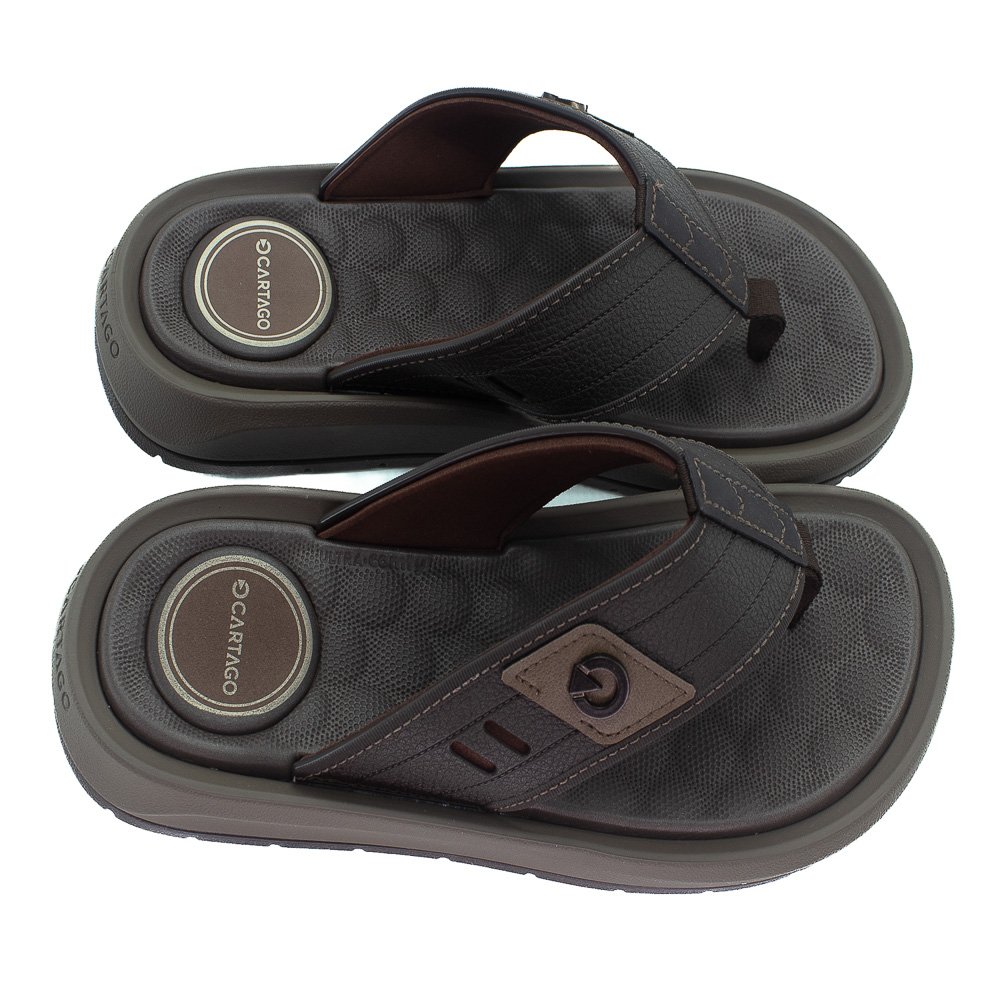Chinelo Masculino Cartago Santorini - Marrom Marrom 2