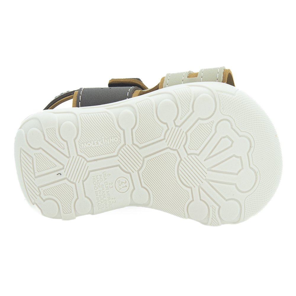 Sandália Infantil Menino Molekinho 2135.137 - Marrom Marrom 4