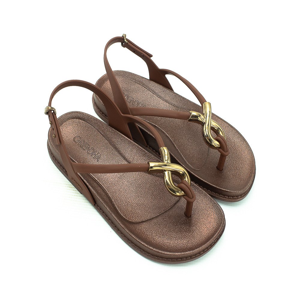 Sandália Feminina Grendha Musaad - Marrom