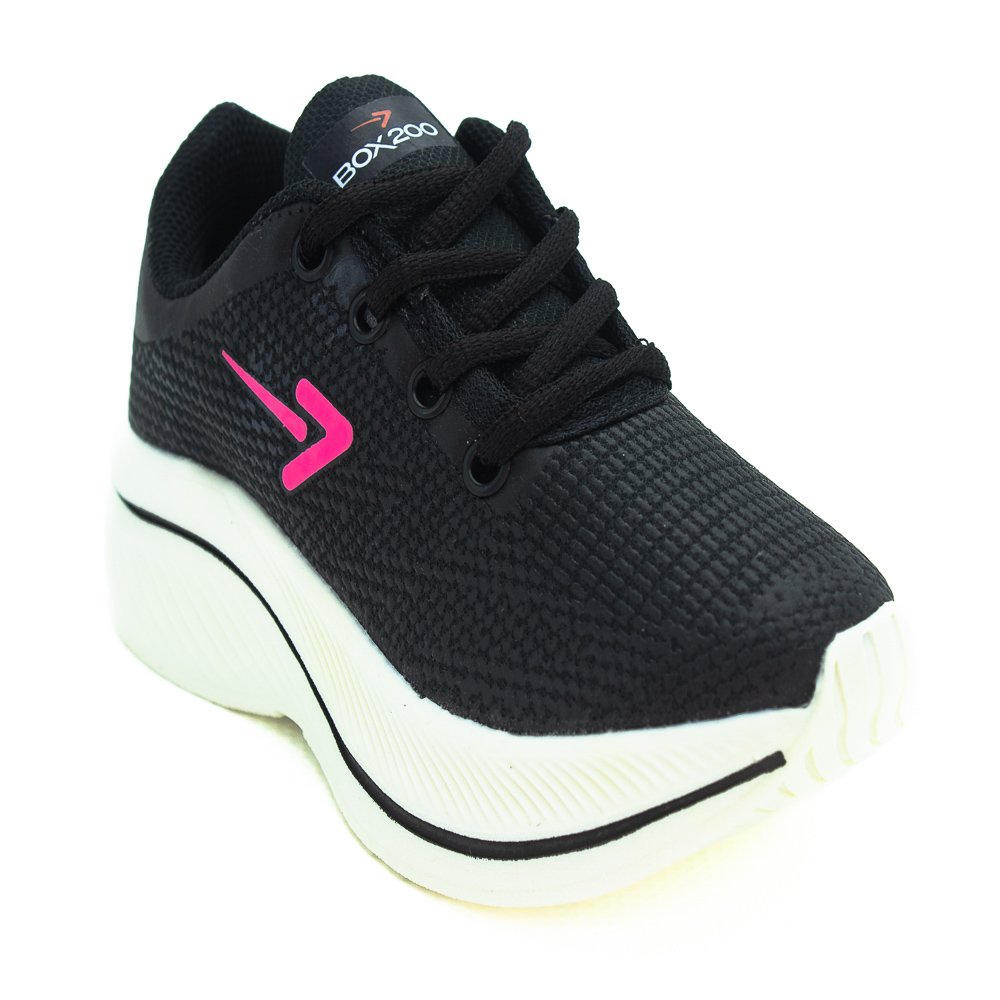 Tênis Infantil Menina Box 200 Bk2010 - Preto Preto 2