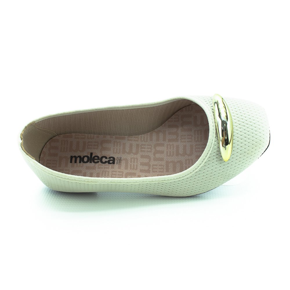 Sapatilha Feminina Moleca 5729.131 - Branco Branco 4