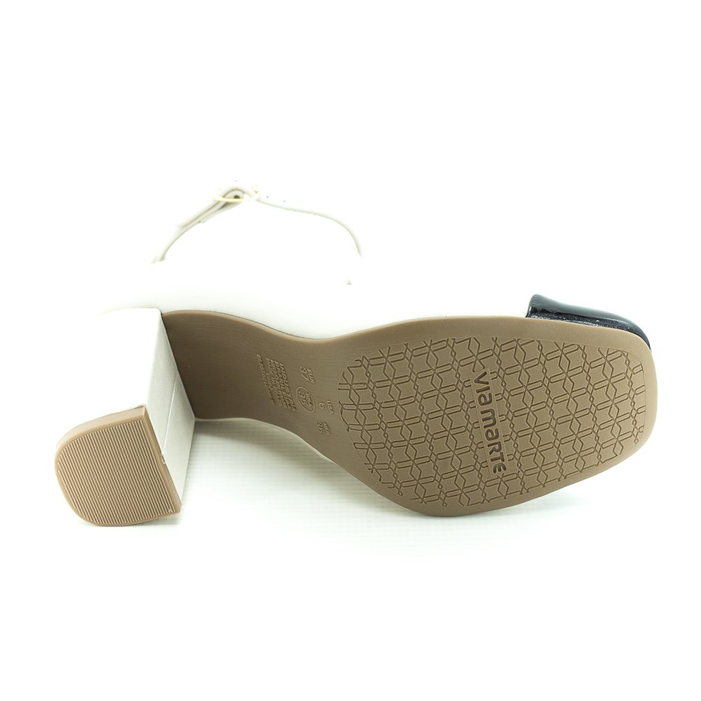 Sapato Feminino Via Marte 062-001-01 - Bege E Preto Bege 4