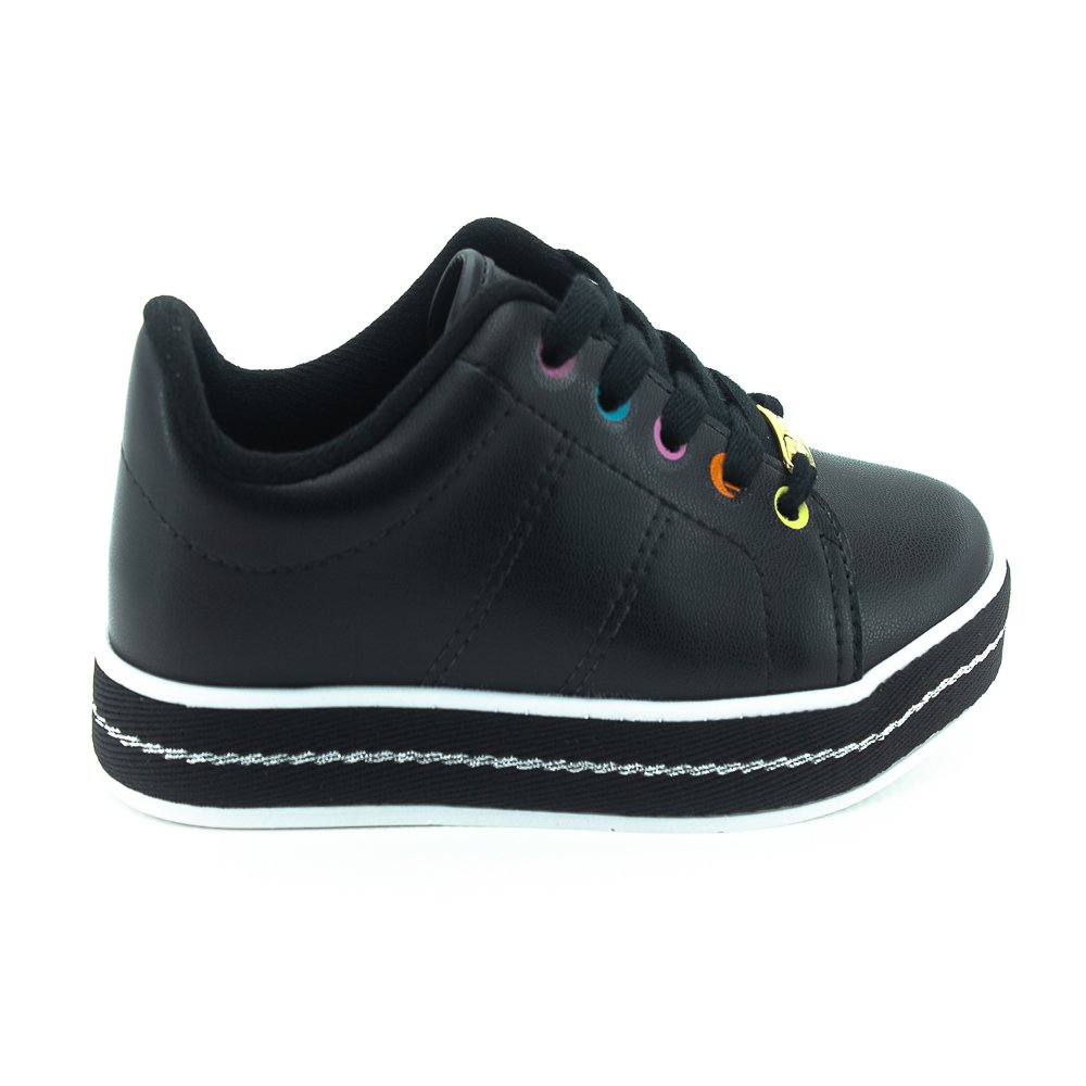 Tênis Infantil Menina Molekinha 2520.320 - Preto