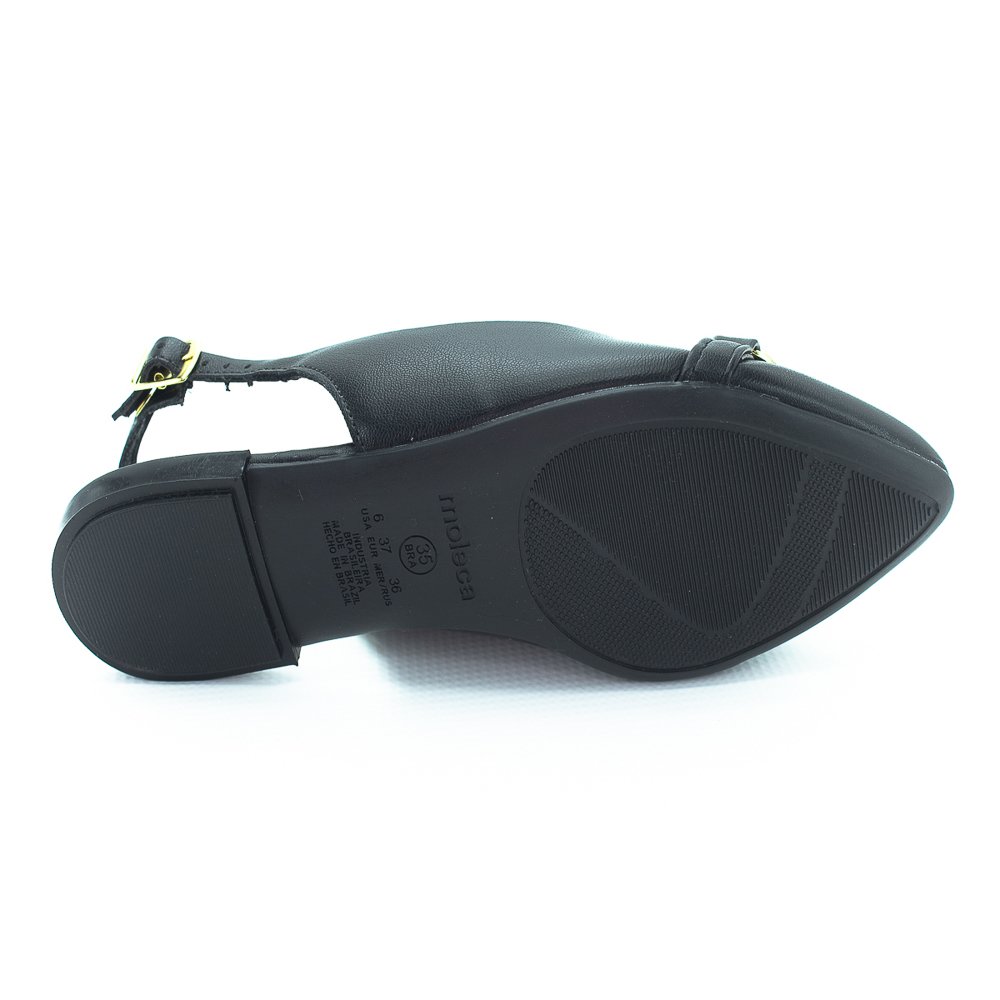 Sapatilha Feminina Moleca Slingback 5444.333 - Preto Preto 4