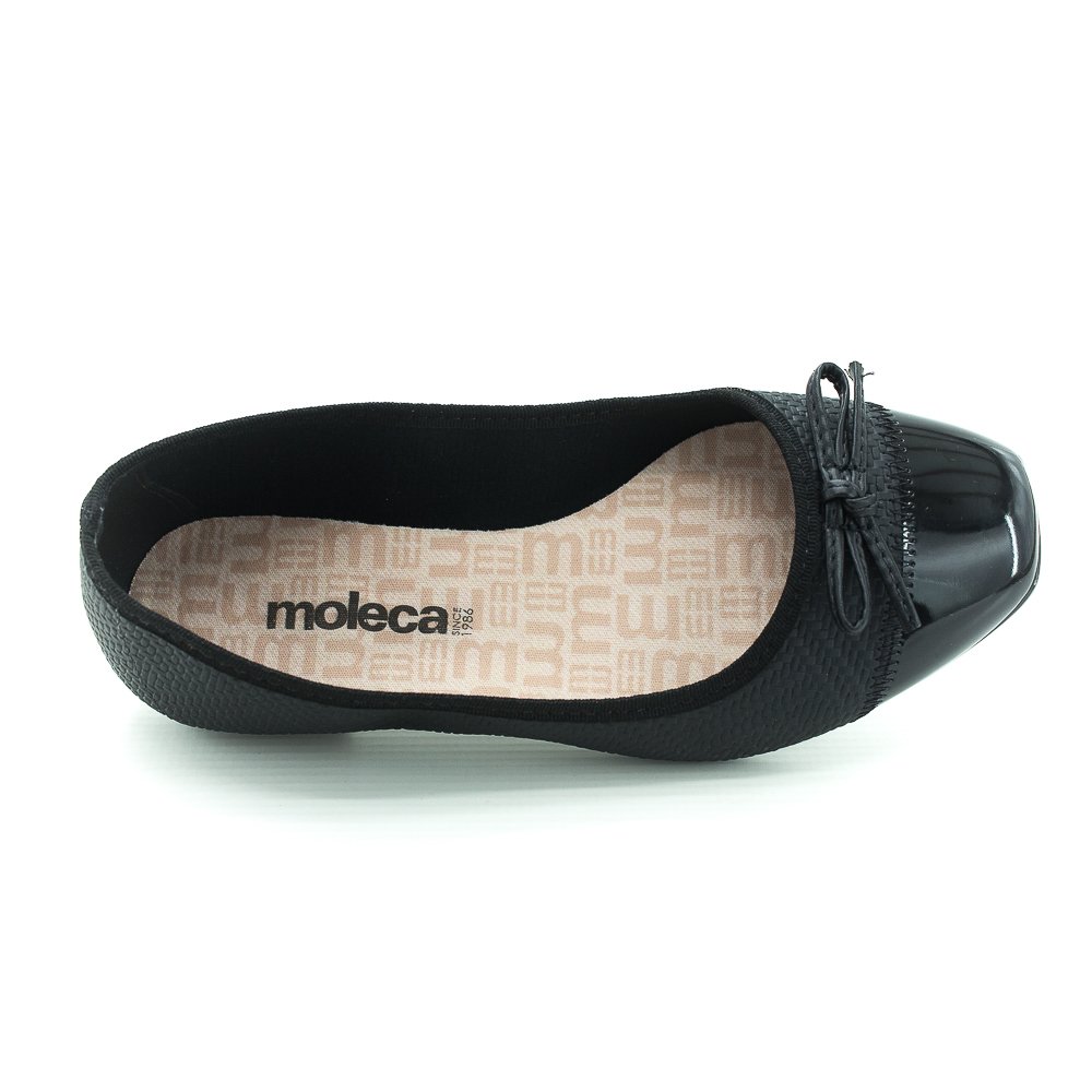 Sapatilha Feminina Moleca 5729.110 - Preto Preto 5