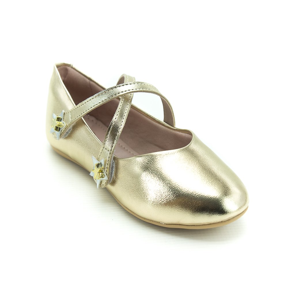 Sapatilha Infantil Menina Mini Sua Cia 9112.51813 - Dourado Dourado 2