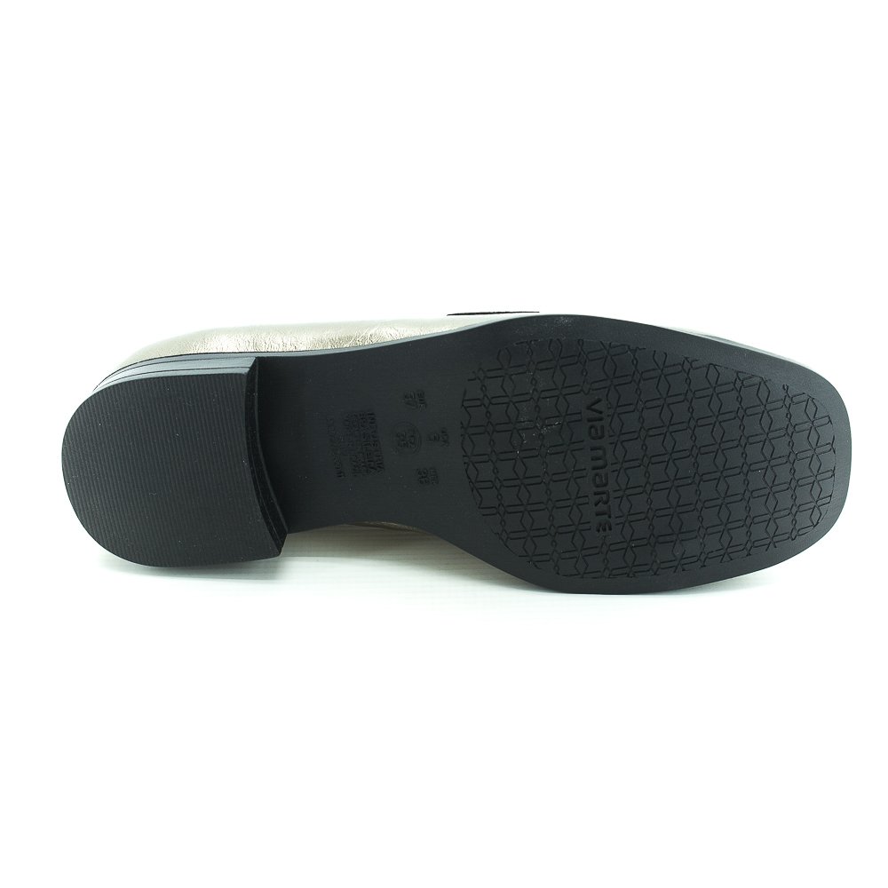 Mocassim Feminino Via Marte 075-005-01 - Prata Prata 4