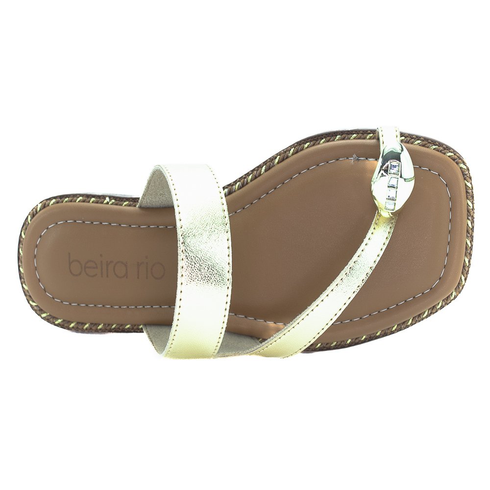 Rasteira Feminina Beira Rio 8506.209 - Dourado Dourado 5