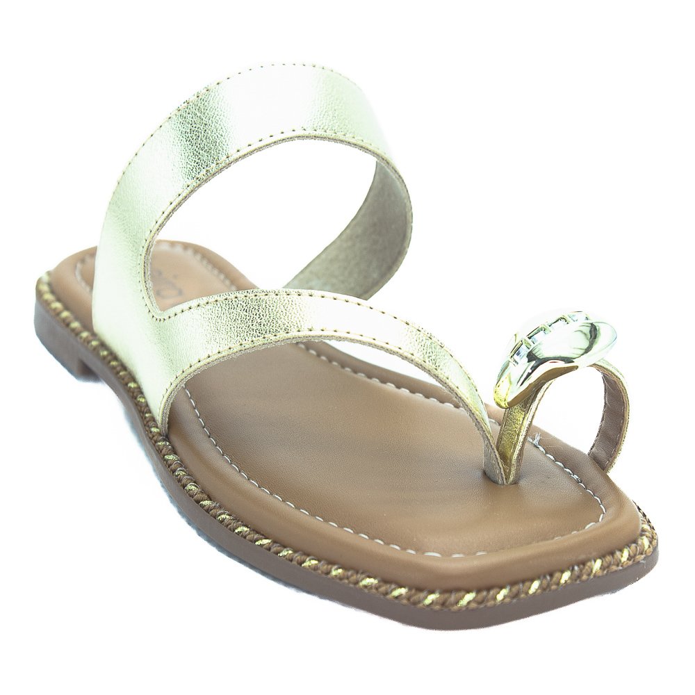 Rasteira Feminina Beira Rio 8506.209 - Dourado Dourado 2