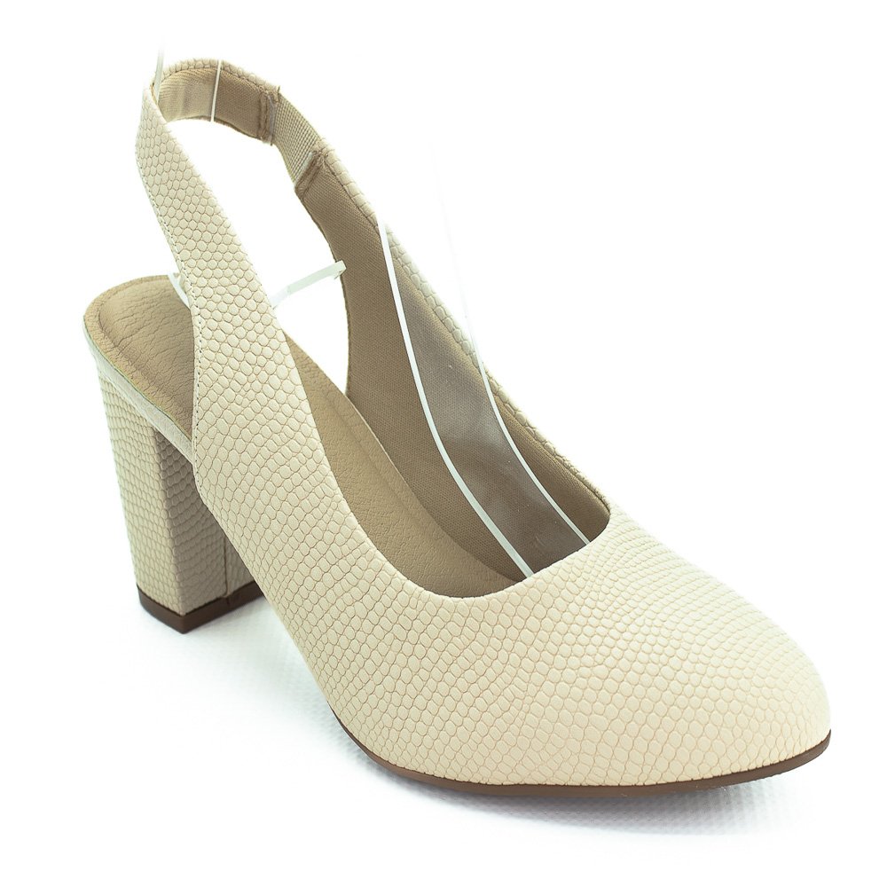 Sapato Feminino Modare Slingback 7377.120 - Off White Branco 2