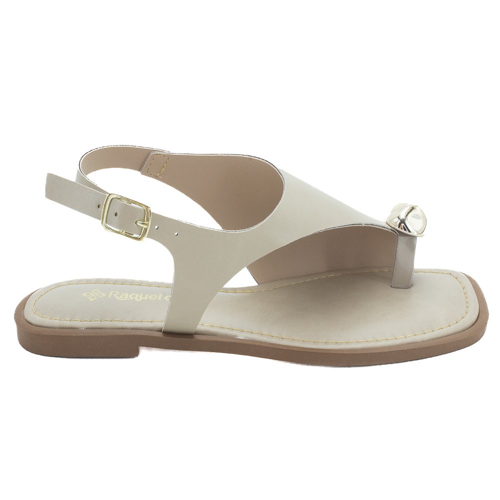 Sandália Feminina Raquel Dias 951978 - Off White