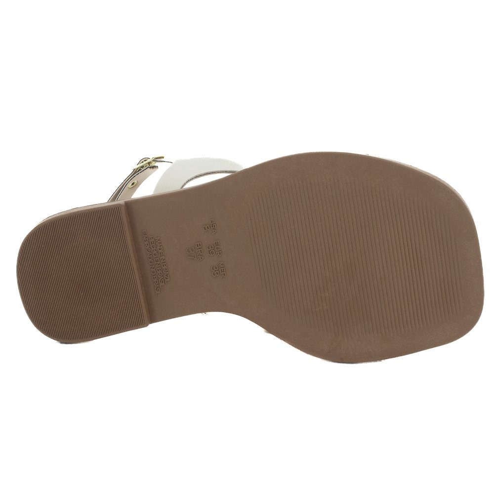 Sandália Feminina Raquel Dias 951978 - Off White Branco 4